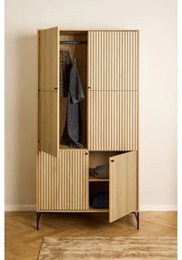Šatníková skriňa v dekore duba v prírodnej farbe 99x200x60 cm Albany – Actona