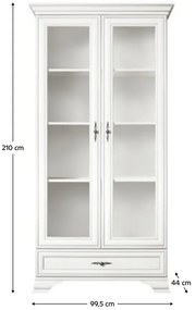 Vitrína Kuito REG2W1S (alpská biela). Vlastná spoľahlivá doprava až k Vám domov. 1119564