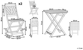 Záhradný set TARAN (svetlé drevo) (pre 2 osoby). Vlastná spoľahlivá doprava až k Vám domov. 1023113