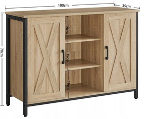 Komoda TAYLOR SONOMA s otvorenými policami, 100x70cm
