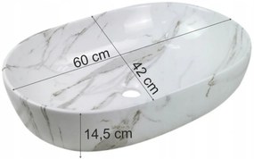 Invena Korfu, umývadlo na dosku 60x42x14,5 cm, imitácia kameňa, INV-CE-34-701-C