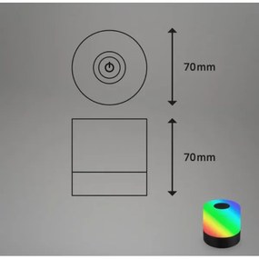 Briloner 7462015 - LED RGB nabíjacia stolná lampa LED/1,5W/5V IP44 čierna