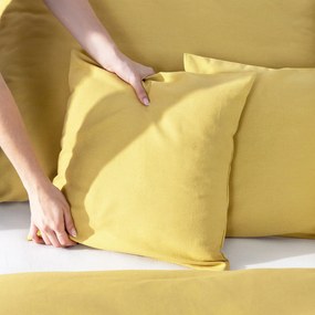 Goldea obliečka na vankúš z ľanovej zmesi - žltá 30 x 50 cm