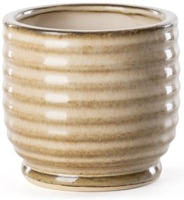 KERAMICKÝ KVETINÁČ (FI) 12X11 CM SVETLOHNEDÁ