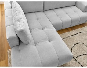 Svetlosivá rozkladacia/s úložným priestorom rohová pohovka (ľavý roh/do L) Fuji – Bobochic Paris