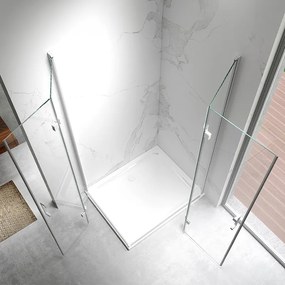 BPS-koupelny Obdĺžnikový sprchovací kút HYD-OK13A 100x90 biela/transparent - bez vaničky
