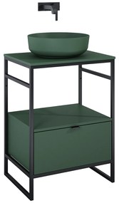 Elita Indus, skrinka pre rám 60cm, zelená matná, ELT-168749