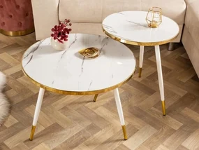 Paris konferenčný stolík biely Ø60 cm
