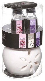 Aroma lampa biela + 3 kvetinové oleje Atmosphera