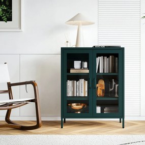 Vitrína GINA, 800 x 1015 x 400 mm, Modern: fľaškovo zelená farba