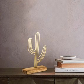 Kovová dekorácia Cactus 41 cm zlatá