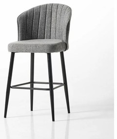 Sada barových stoličiek Rubi Grey and Black, 4 ks, 4 ks