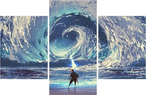 Obraz - Ilustrácia chlapca s kopijou (90x60 cm)