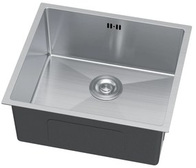 Erga HD, 1-komorový oceľový drez 490x440x210 mm, oceľová, ERG-MLS-HD4944