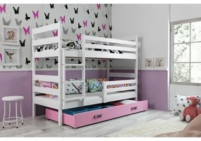 Detská poschodová posteľ ERYK 190x80 cm Ružová Biela