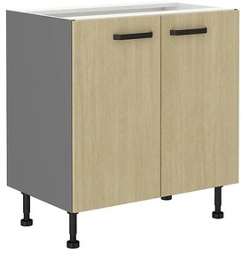 Kuchynská skrinka SCANDI jedľa/antracitová 80d 2f bb