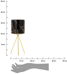 Kvetináč na stojane Emma 32 cm čierny