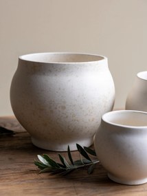 Storefactory Keramický obal na kvetiny Berghalla Off-White Ø 21 cm