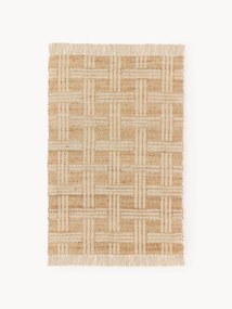 Ručne tkaný jutový koberec so strapcami Almir