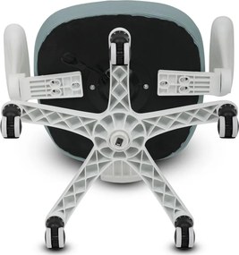 Detská pracovná stolička NANDU — sieť / látka, mentolová