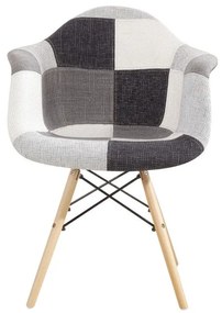 Jedálenská stolička Kubis New - vzor patchwork / buk