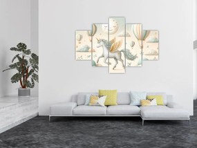 Obraz - Šťastný jednorožec (150x105 cm)