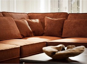 Ženilková rohová pohovka v medenej farbe (pravý roh/do L) Kirou – Maison de Rêve