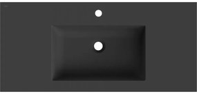 Mexen Otis, umývadlo na zapustenie 101 x 46,5 cm, čierna matná, 25181071