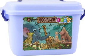 LEAN Toys Sada figúrok domácich divokých zvierat Rastliny Kufr 58el