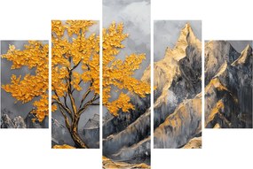 Obraz – Zlatý strom v horách (150x105 cm)