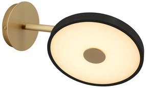 Čierne LED nástenné svietidlo so stmievačom ø 15 cm Asteria Wall Short – UMAGE