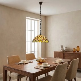 Brilagi - Tiffany vitrážový luster na reťazi MARGARET 2xE27/60W/230V