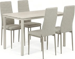 Jedálenský set so 4 stoličkami Asem (krémová). Vlastná spoľahlivá doprava až k Vám domov. 1149333