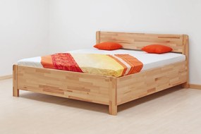 BMB SOFI PLUS - masívna buková posteľ s úložným priestorom 120 x 200 cm, buk masív