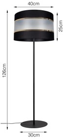 Stojacia lampa CORAL 1xE27/60W/230V čierna