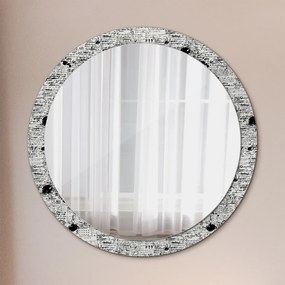 Okrúhle ozdobné zrkadlo Šablóna fi 100 cm