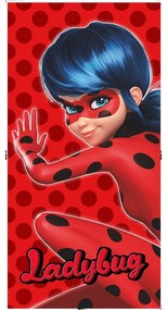 Červená bavlnená detská osuška 70x140 cm Miraculous – Jerry Fabrics