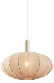 Japandi závesná lampa béžová s látkovým tienidlom - Bida