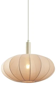 Japandi závesná lampa béžová s látkovým tienidlom - Bida