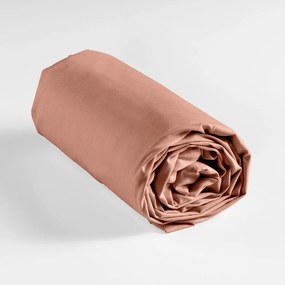 Napínacia bavlnená plachta v lososovej farbe 180x200 cm Lina – douceur d'intérieur