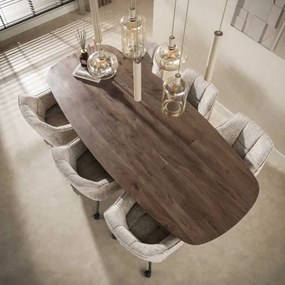 Jedálenský stôl XXL 20-27 Arcadia 240x105cm Drevo Hnedá Acacia  - Komfort-nábytok