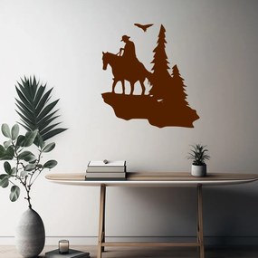 Veselá Stena Samolepka Kovboj v diaľke Farba: hnědá, Veľkosť: 100 x 105 cm