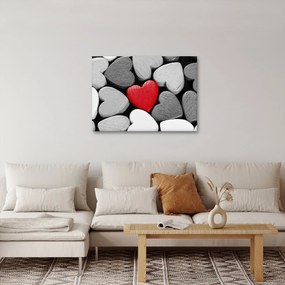 Obraz drevených srdiečok (70x50 cm)