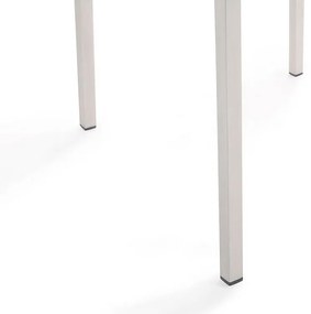 Sada záhradného nábytku stôl s bielou sklenenou doskou 180 x 90 cm 6 čiernych stoličiek GROSSETO Beliani