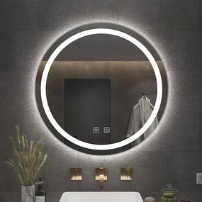 Tutumi Tutumi, LED zrkadlo 60cm MMJ BRUSH SS, brúsená oceľ, HOM-06505