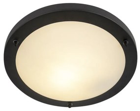 Moderné nástenné svietidlo čierne 31 cm IP44 - Yuma