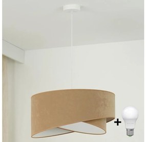 Brilagi - LED Luster na lanku LYRA 1xE27/15W/230V hnedá/biela BG1742