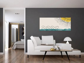 Obraz - Abstraktná maľba pláže N⁰1 (120x50 cm)