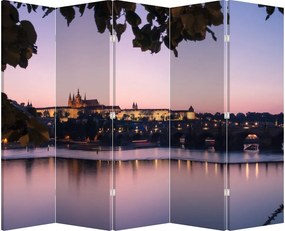 Paraván - Pražský hrad a Vltava (210x170 cm)
