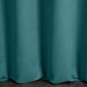 Tmavotyrkysový záves ADORE z mäkkej látky s velúrovou štruktúrou  - šité na mieru